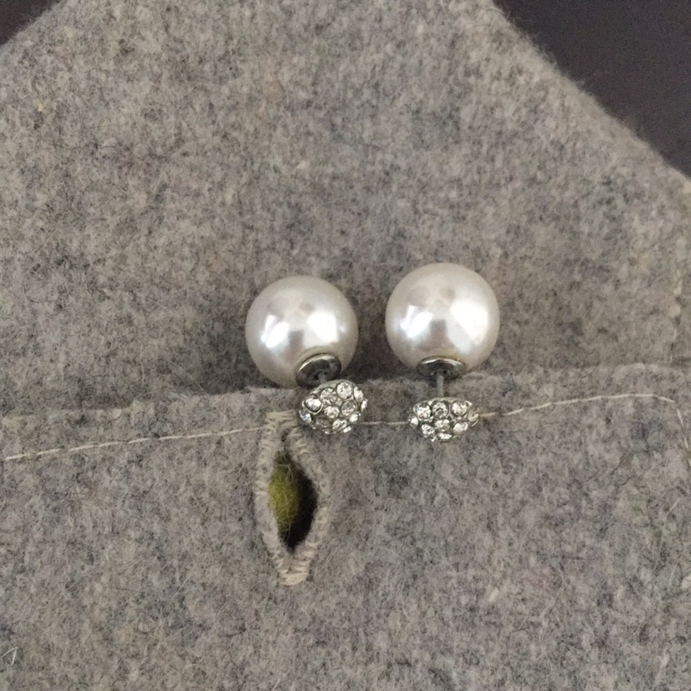 Pearl backed earrings